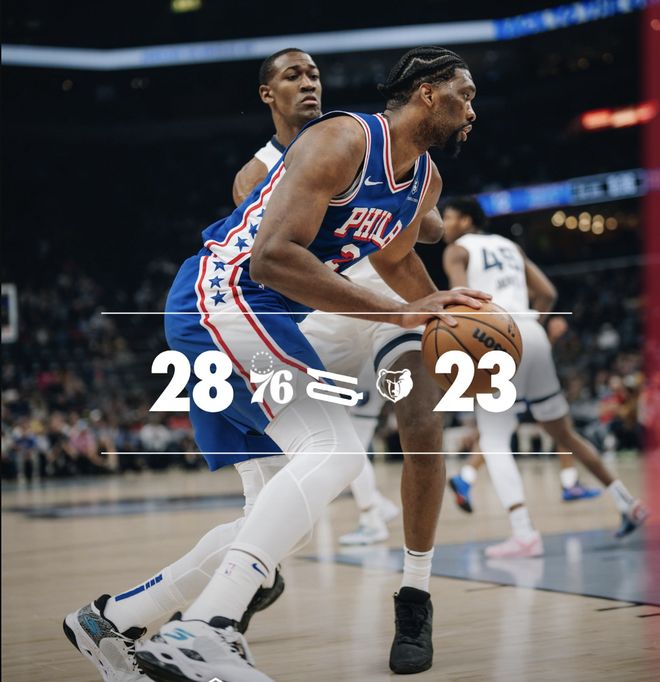 山西队横扫灰熊，恩比德扛起全队